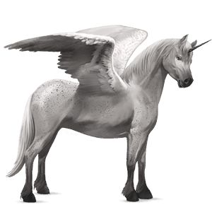krilati samorog za jezdenje camargue svetlo siva