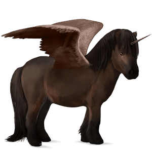 krilati samorog poni  pikasto siva