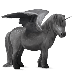 krilati samorog poni  svetlo siva