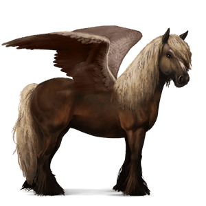 krilati konj za jezdenje gypsy vanner laneno temno kostanjeva 