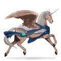 samorog poni pegasto siva