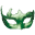 zelena pustna maska